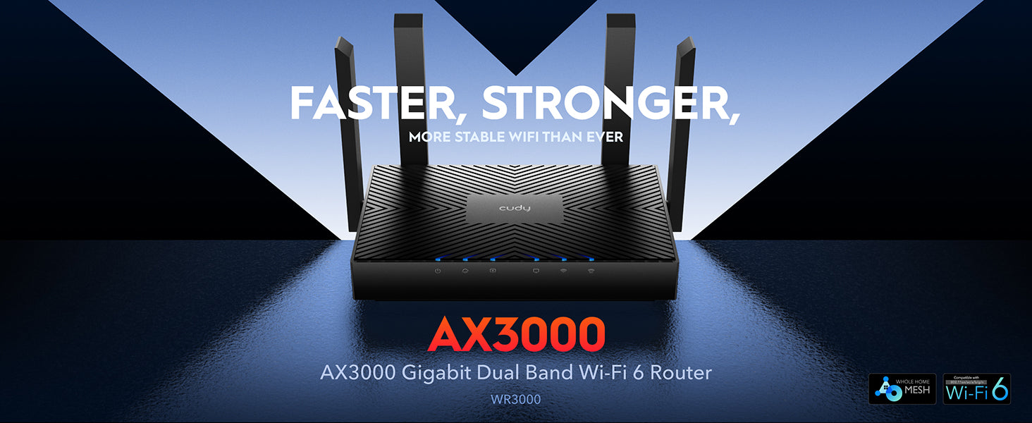 AX3000 Gigabit Mesh Wi-Fi 6 Router | WR3000 2.0